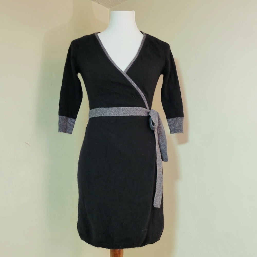 Bebe Cashmere wrap sweater dress. XS